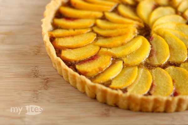 Almond Toffee and Peach Tart