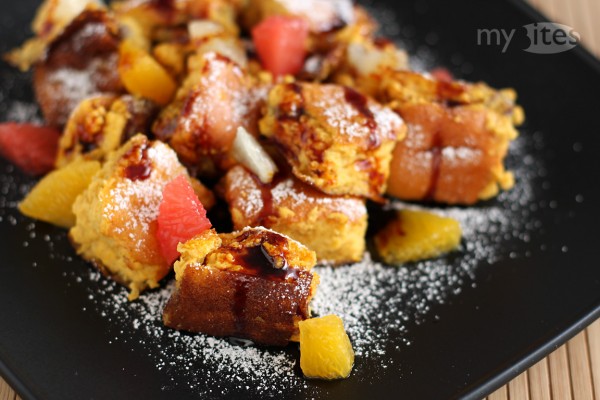 Squash Kaiserschmarrn with Rooibos Caramel and Citrus Fruits