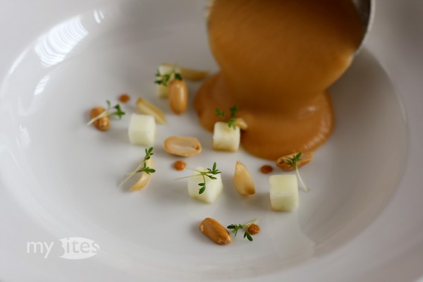 Rutabaga Soup with Apple, Peanuts and Garlic